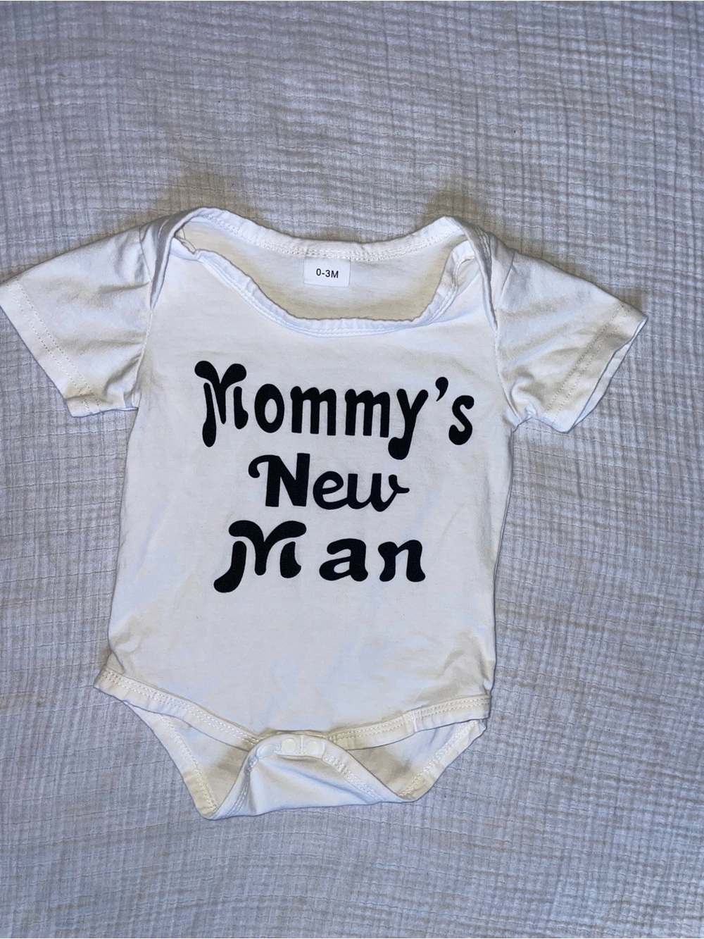 Mommy's New Man White Baby One-Piece Bodysuit